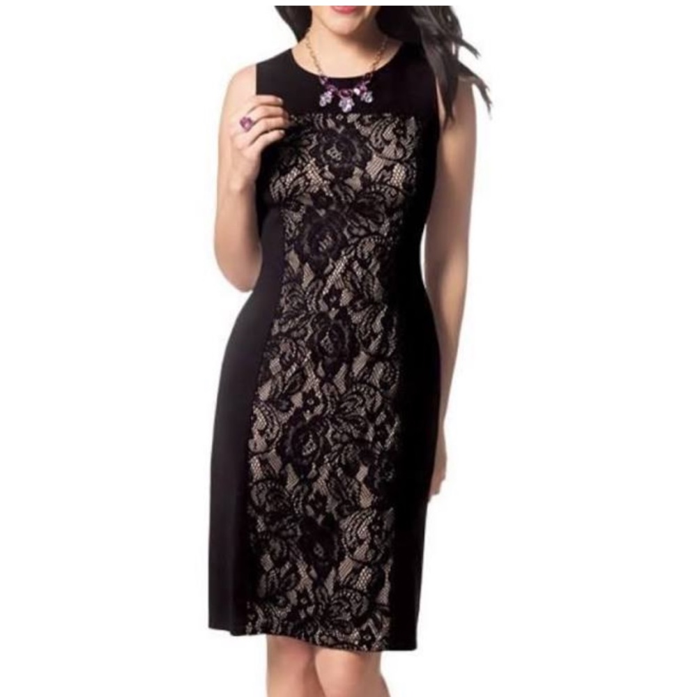 NWOT Black with Lace Dress